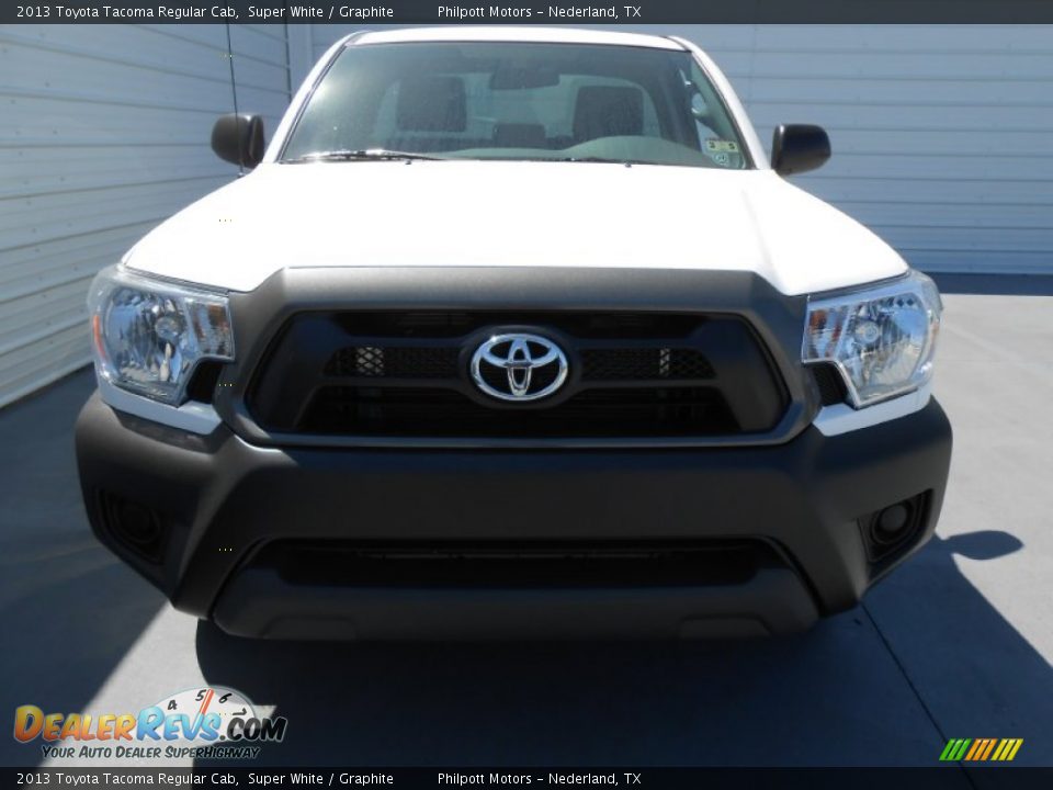 2013 Toyota Tacoma Regular Cab Super White / Graphite Photo #8