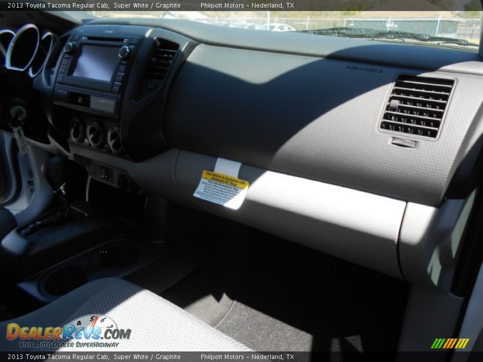 2013 Toyota Tacoma Regular Cab Super White / Graphite Photo #16