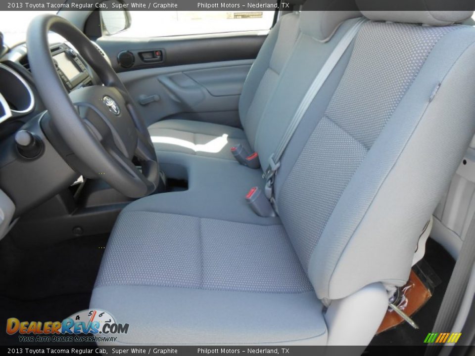 2013 Toyota Tacoma Regular Cab Super White / Graphite Photo #19