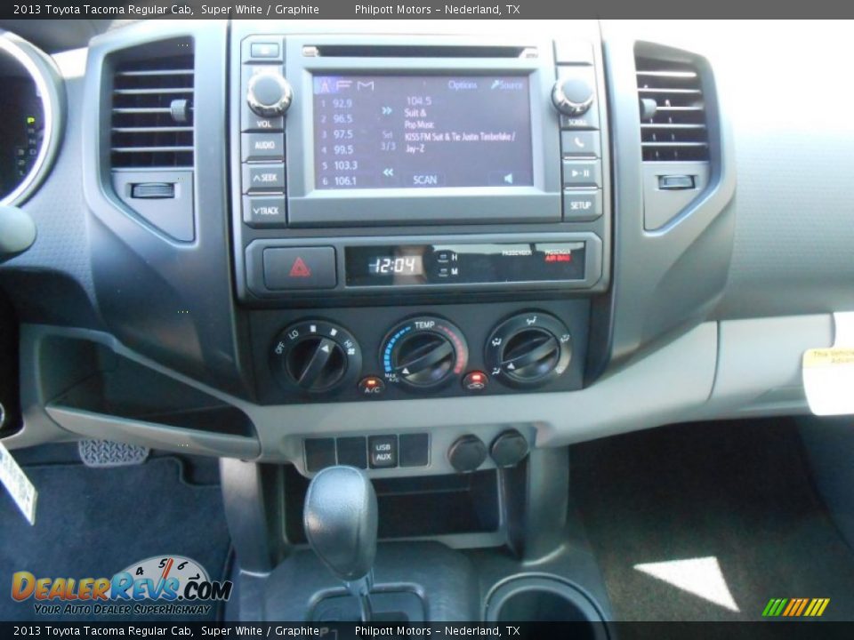 2013 Toyota Tacoma Regular Cab Super White / Graphite Photo #21