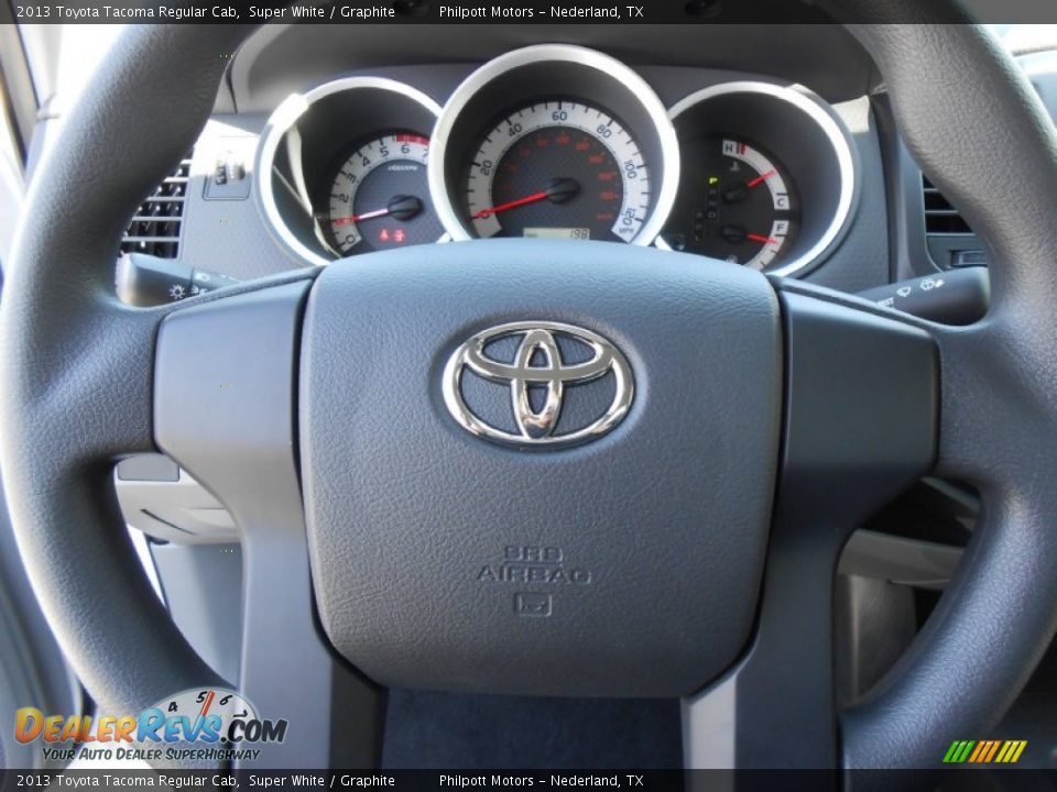 2013 Toyota Tacoma Regular Cab Super White / Graphite Photo #25