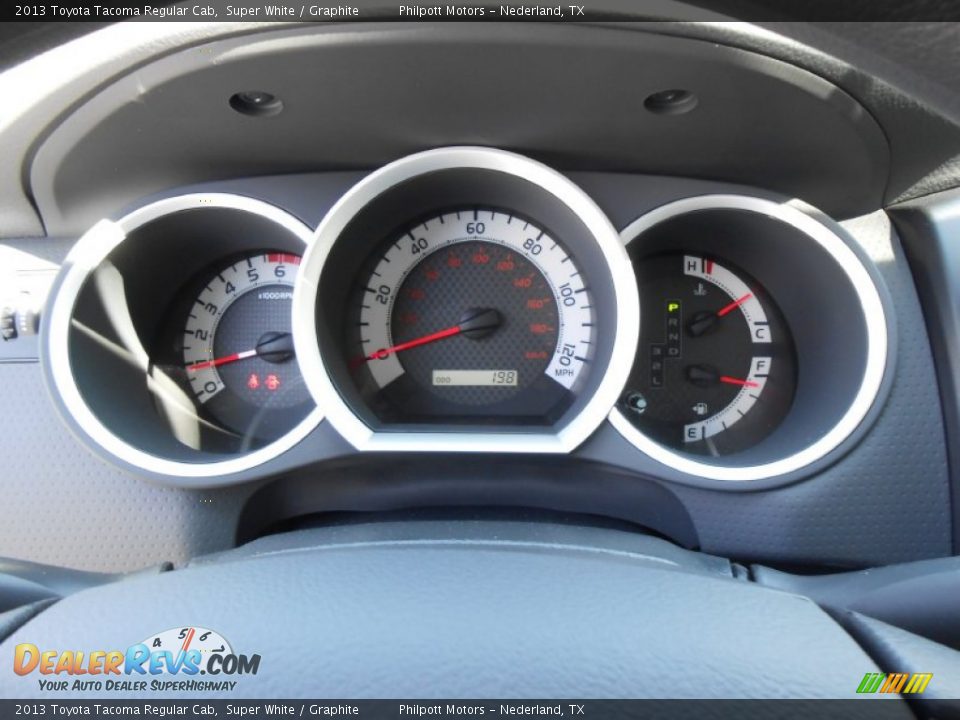 2013 Toyota Tacoma Regular Cab Super White / Graphite Photo #26