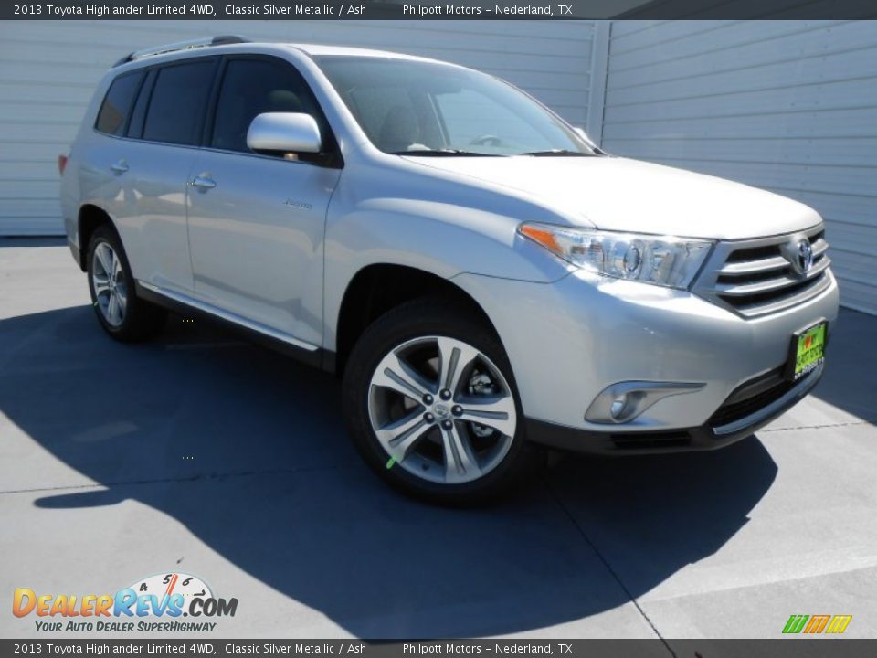 2013 Toyota Highlander Limited 4WD Classic Silver Metallic / Ash Photo #1