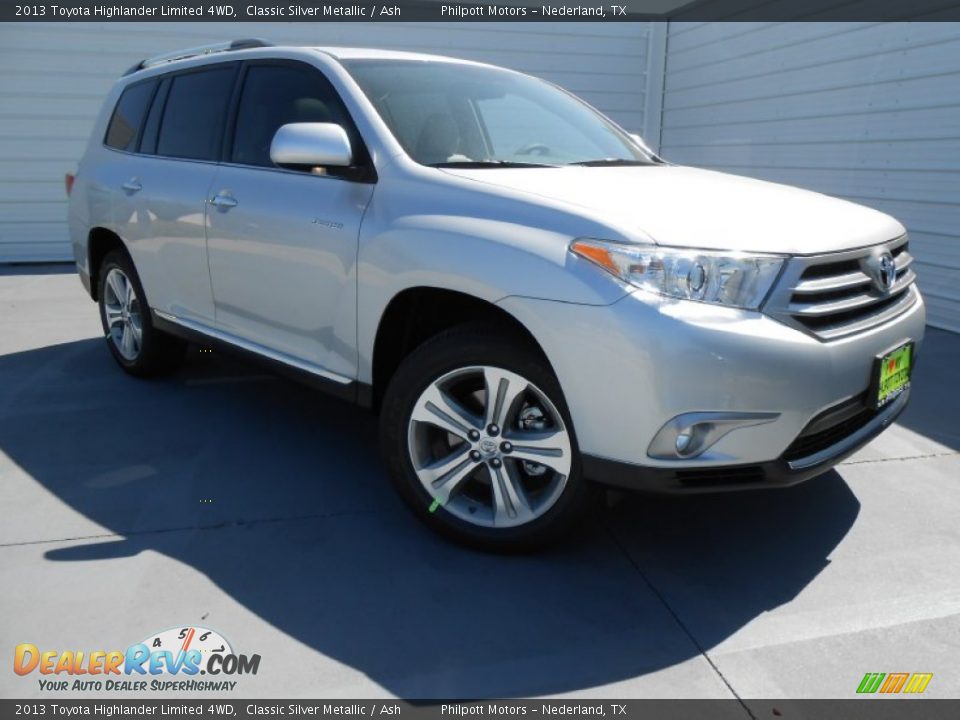 2013 Toyota Highlander Limited 4WD Classic Silver Metallic / Ash Photo #2
