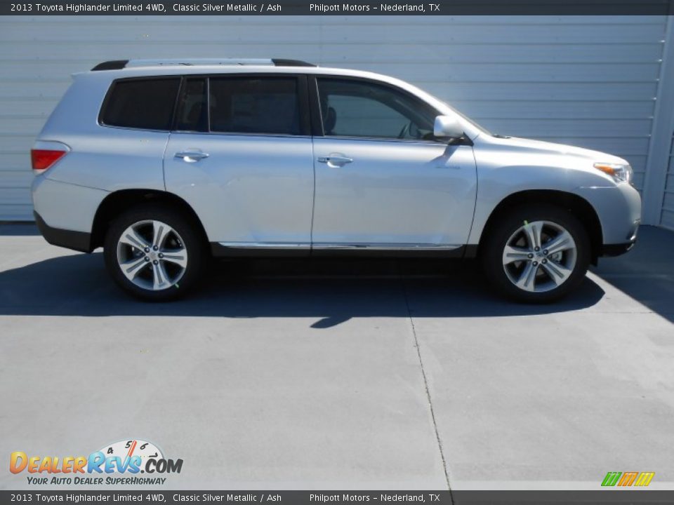 2013 Toyota Highlander Limited 4WD Classic Silver Metallic / Ash Photo #3