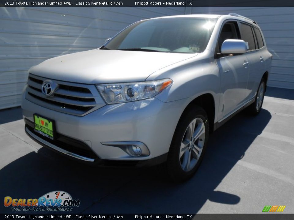 2013 Toyota Highlander Limited 4WD Classic Silver Metallic / Ash Photo #7