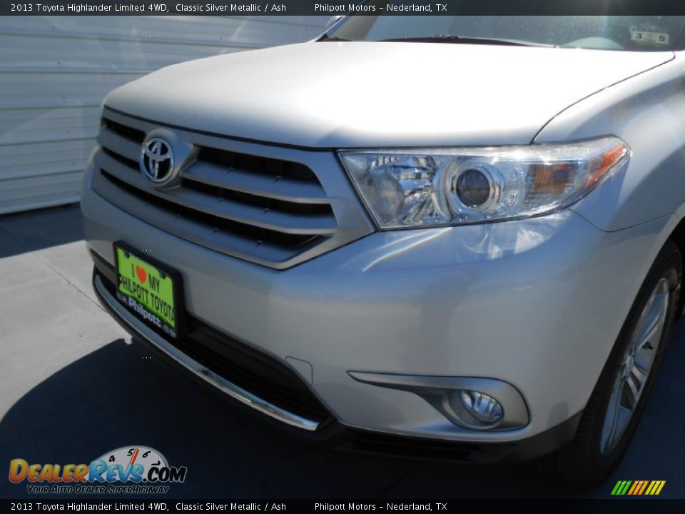 2013 Toyota Highlander Limited 4WD Classic Silver Metallic / Ash Photo #10