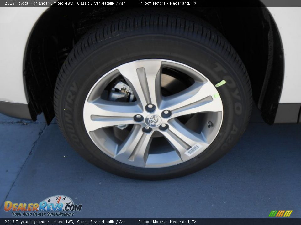 2013 Toyota Highlander Limited 4WD Classic Silver Metallic / Ash Photo #11