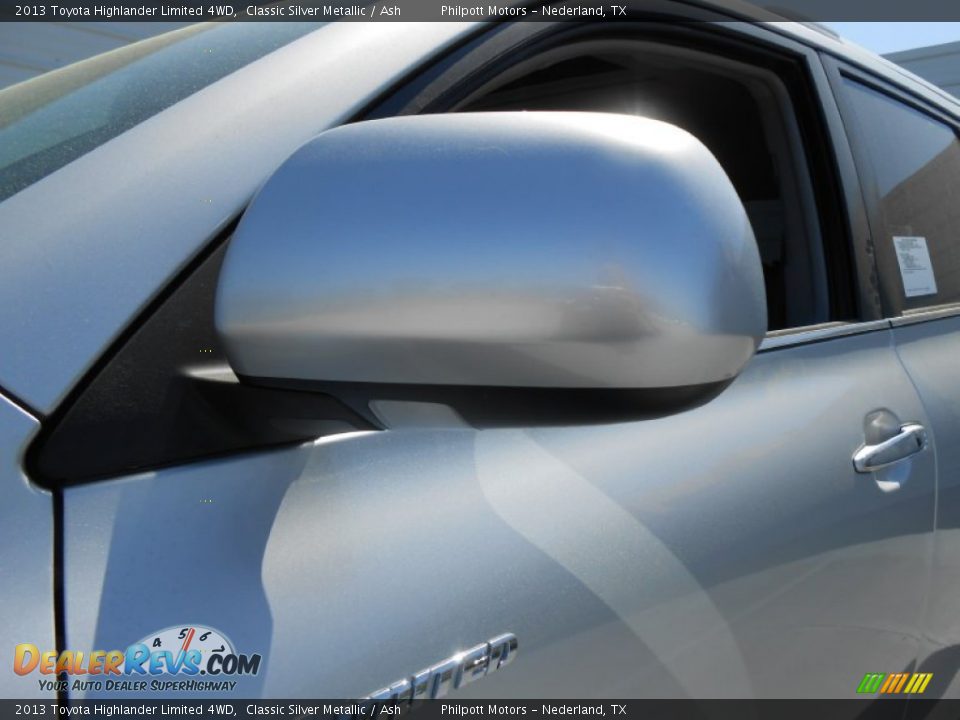 2013 Toyota Highlander Limited 4WD Classic Silver Metallic / Ash Photo #13
