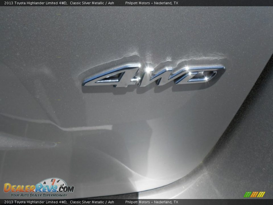 2013 Toyota Highlander Limited 4WD Classic Silver Metallic / Ash Photo #16