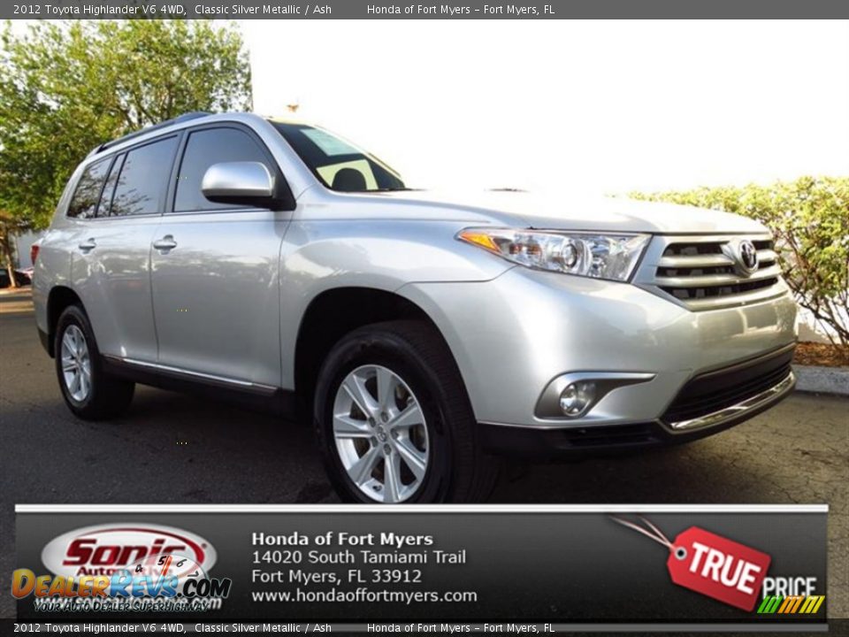 2012 Toyota Highlander V6 4WD Classic Silver Metallic / Ash Photo #1