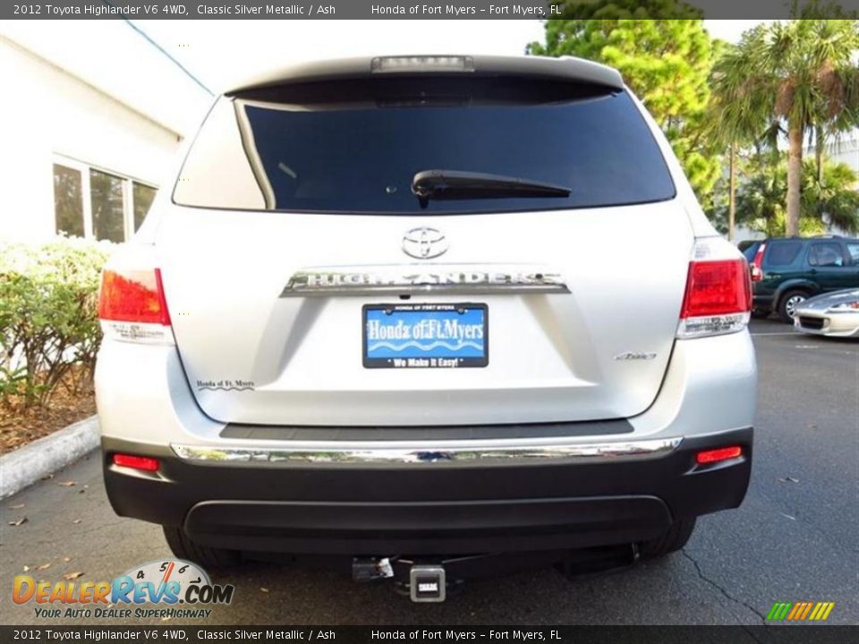 2012 Toyota Highlander V6 4WD Classic Silver Metallic / Ash Photo #4