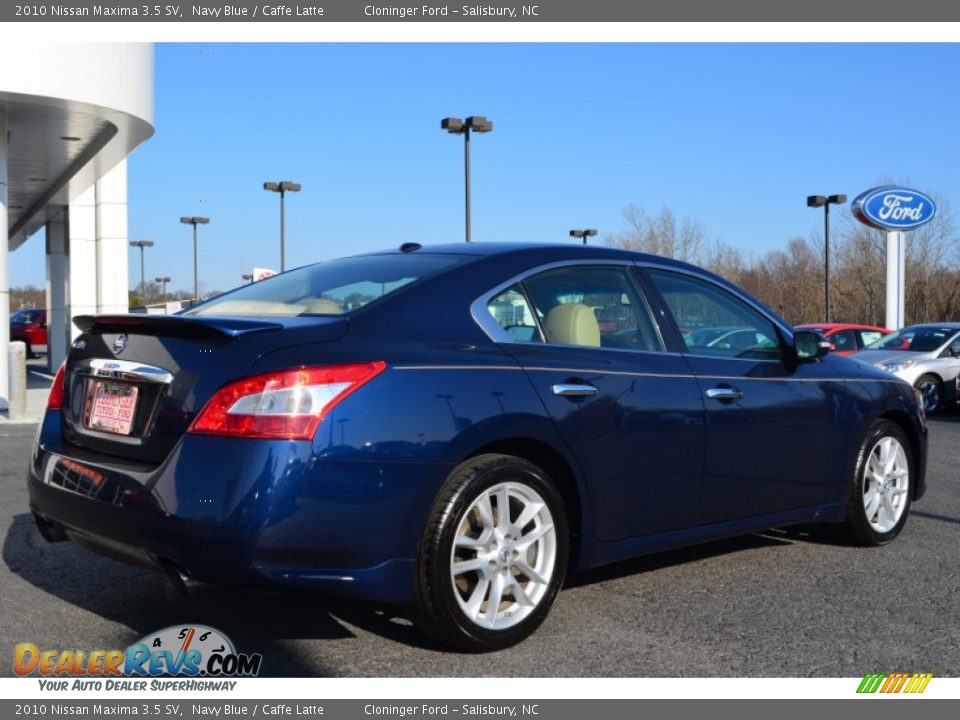 2010 Nissan Maxima 3.5 SV Navy Blue / Caffe Latte Photo #3