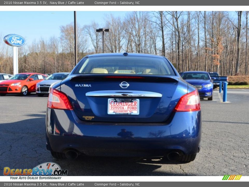 2010 Nissan Maxima 3.5 SV Navy Blue / Caffe Latte Photo #4