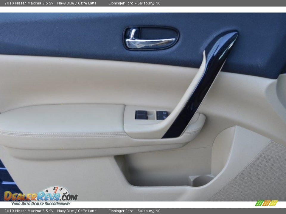 2010 Nissan Maxima 3.5 SV Navy Blue / Caffe Latte Photo #8