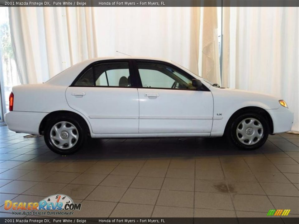 2001 Mazda Protege DX Pure White / Beige Photo #2
