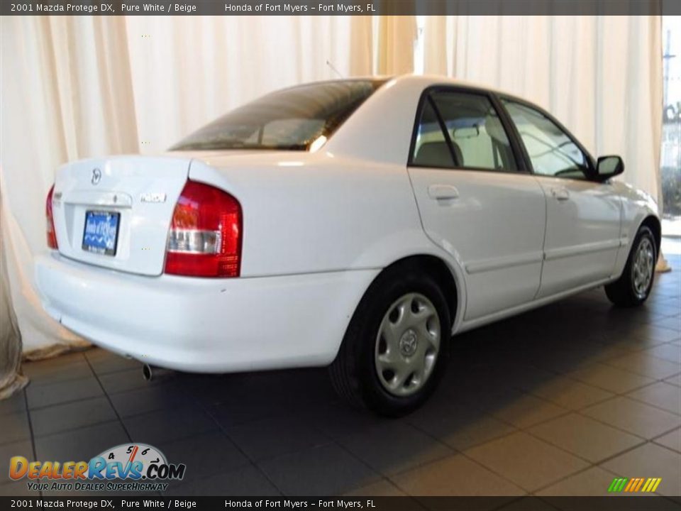 2001 Mazda Protege DX Pure White / Beige Photo #3