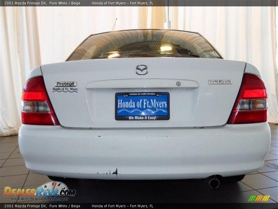 2001 Mazda Protege DX Pure White / Beige Photo #4