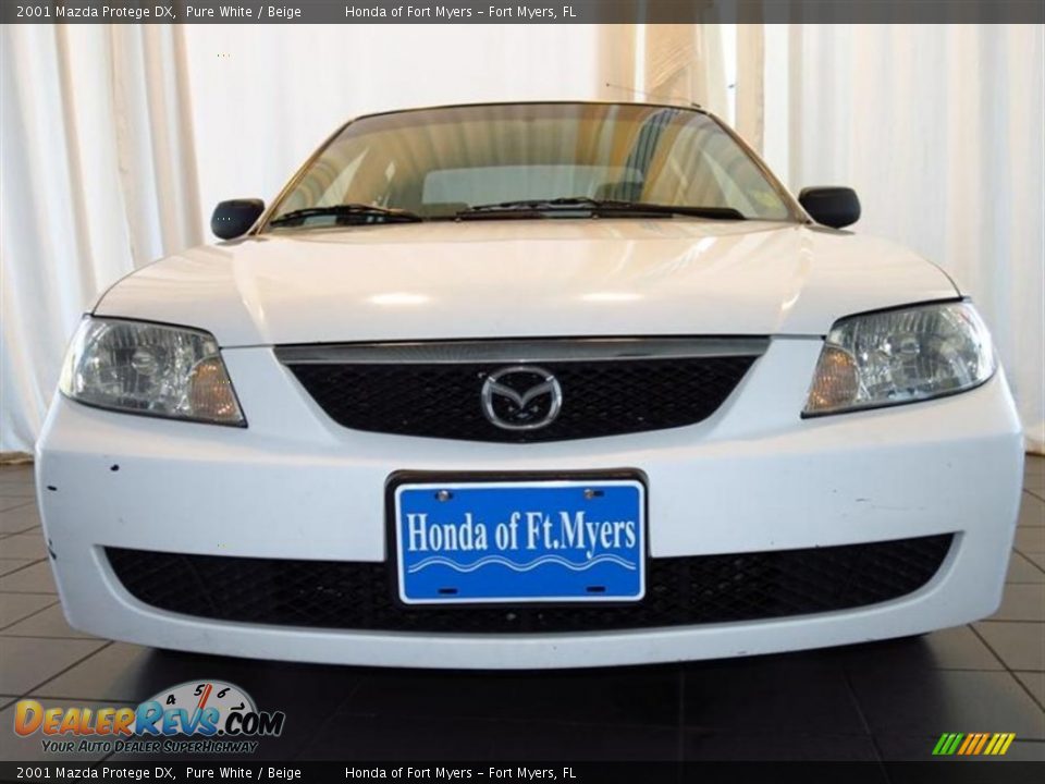 2001 Mazda Protege DX Pure White / Beige Photo #8