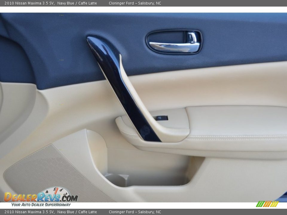 2010 Nissan Maxima 3.5 SV Navy Blue / Caffe Latte Photo #17