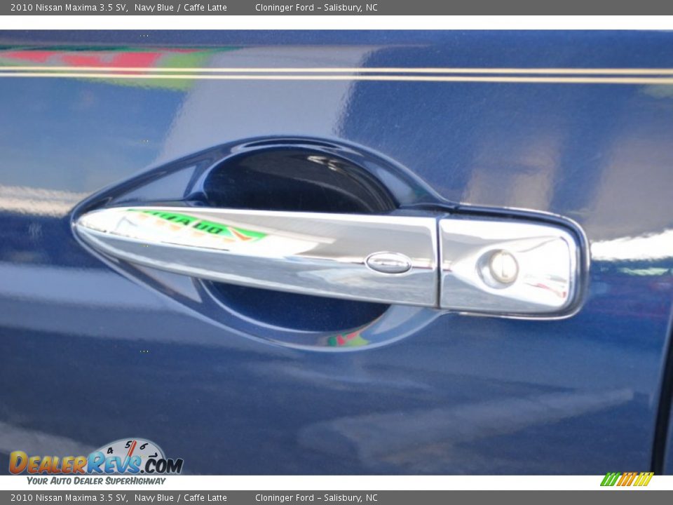 2010 Nissan Maxima 3.5 SV Navy Blue / Caffe Latte Photo #22