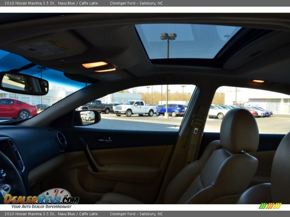 2010 Nissan Maxima 3.5 SV Navy Blue / Caffe Latte Photo #23