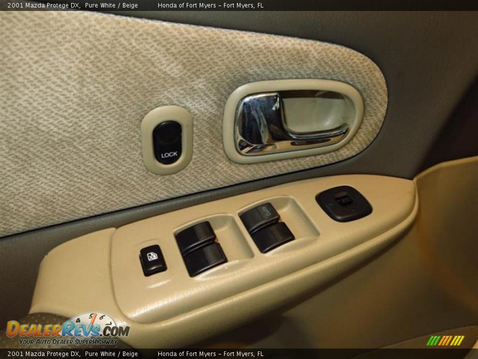 2001 Mazda Protege DX Pure White / Beige Photo #15