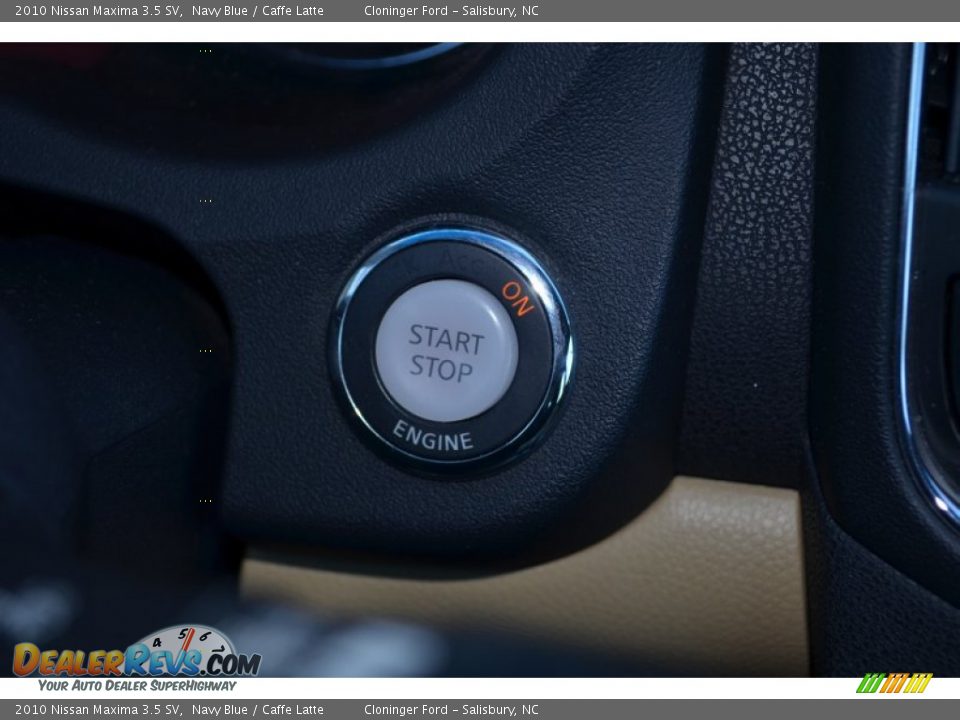 2010 Nissan Maxima 3.5 SV Navy Blue / Caffe Latte Photo #28