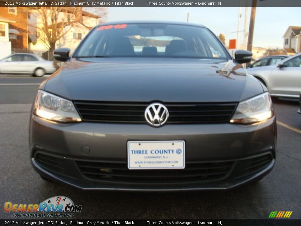 2012 Volkswagen Jetta TDI Sedan Platinum Gray Metallic / Titan Black Photo #2