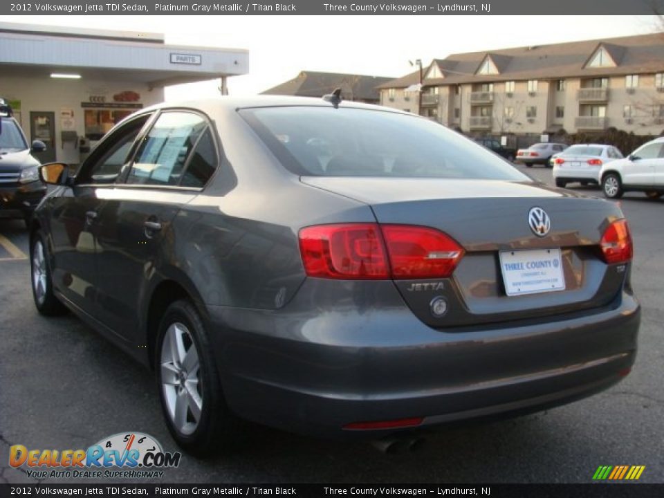 2012 Volkswagen Jetta TDI Sedan Platinum Gray Metallic / Titan Black Photo #4