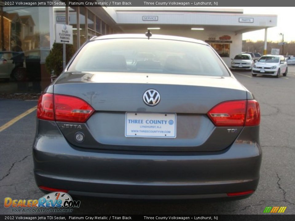 2012 Volkswagen Jetta TDI Sedan Platinum Gray Metallic / Titan Black Photo #5