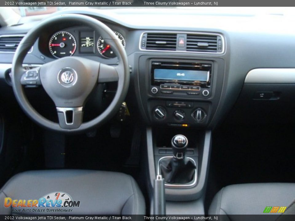 2012 Volkswagen Jetta TDI Sedan Platinum Gray Metallic / Titan Black Photo #8