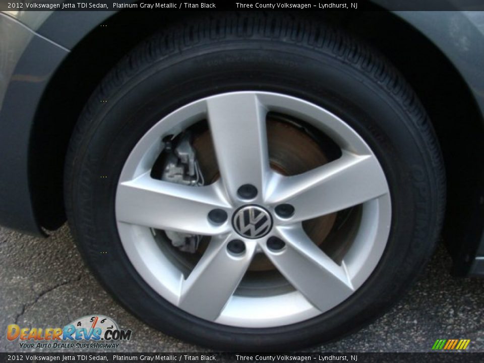 2012 Volkswagen Jetta TDI Sedan Platinum Gray Metallic / Titan Black Photo #15