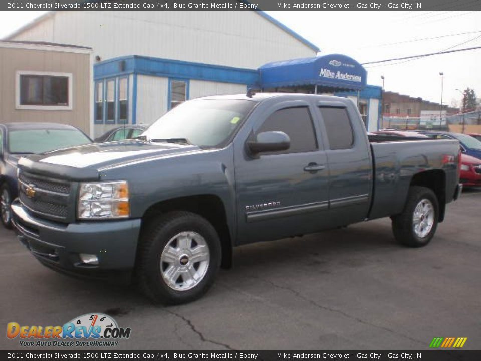 2011 Chevrolet Silverado 1500 LTZ Extended Cab 4x4 Blue Granite Metallic / Ebony Photo #1