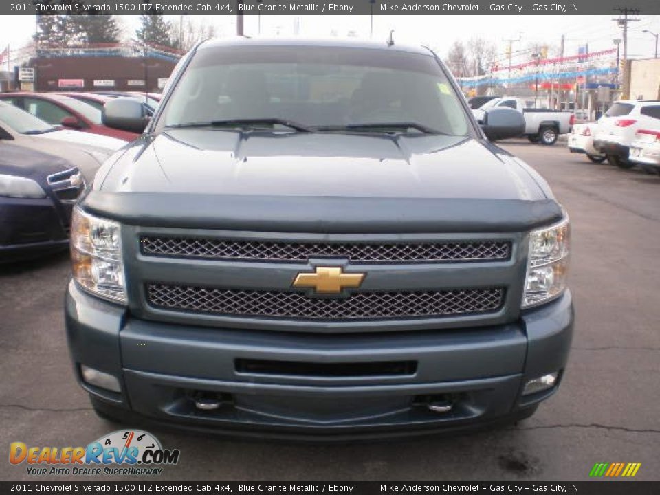 2011 Chevrolet Silverado 1500 LTZ Extended Cab 4x4 Blue Granite Metallic / Ebony Photo #9