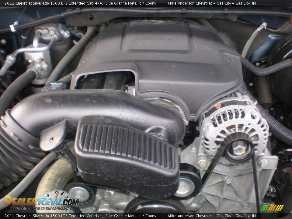 2011 Chevrolet Silverado 1500 LTZ Extended Cab 4x4 Blue Granite Metallic / Ebony Photo #10