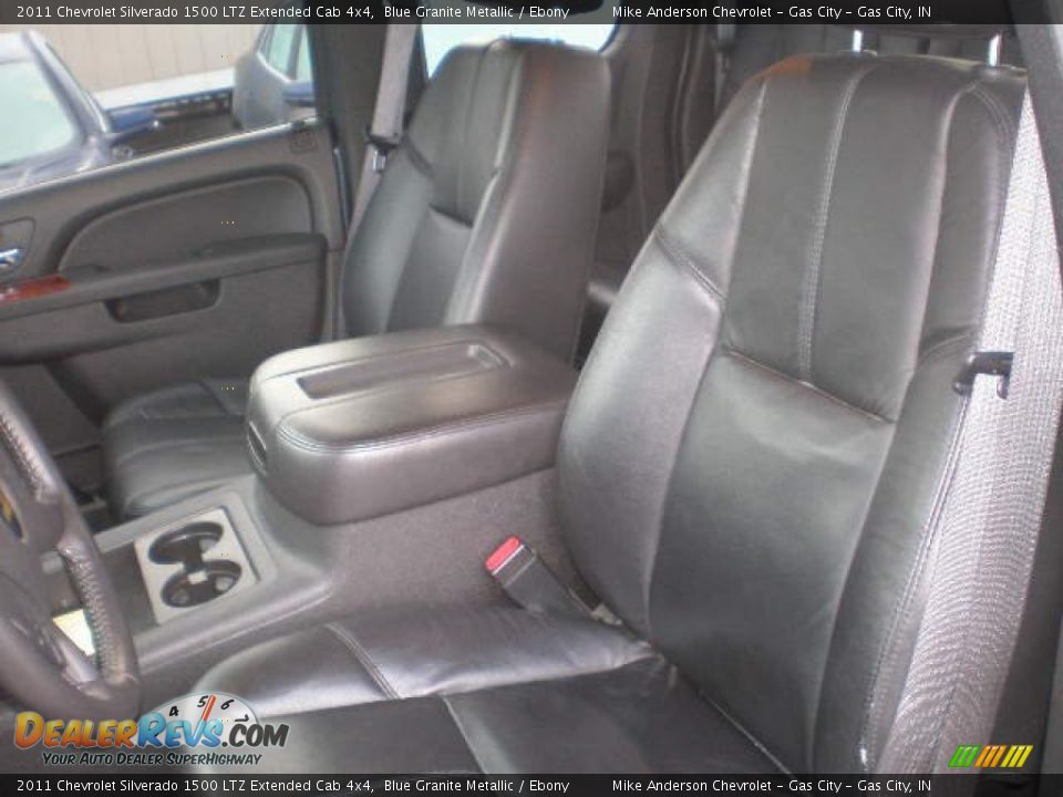 2011 Chevrolet Silverado 1500 LTZ Extended Cab 4x4 Blue Granite Metallic / Ebony Photo #17