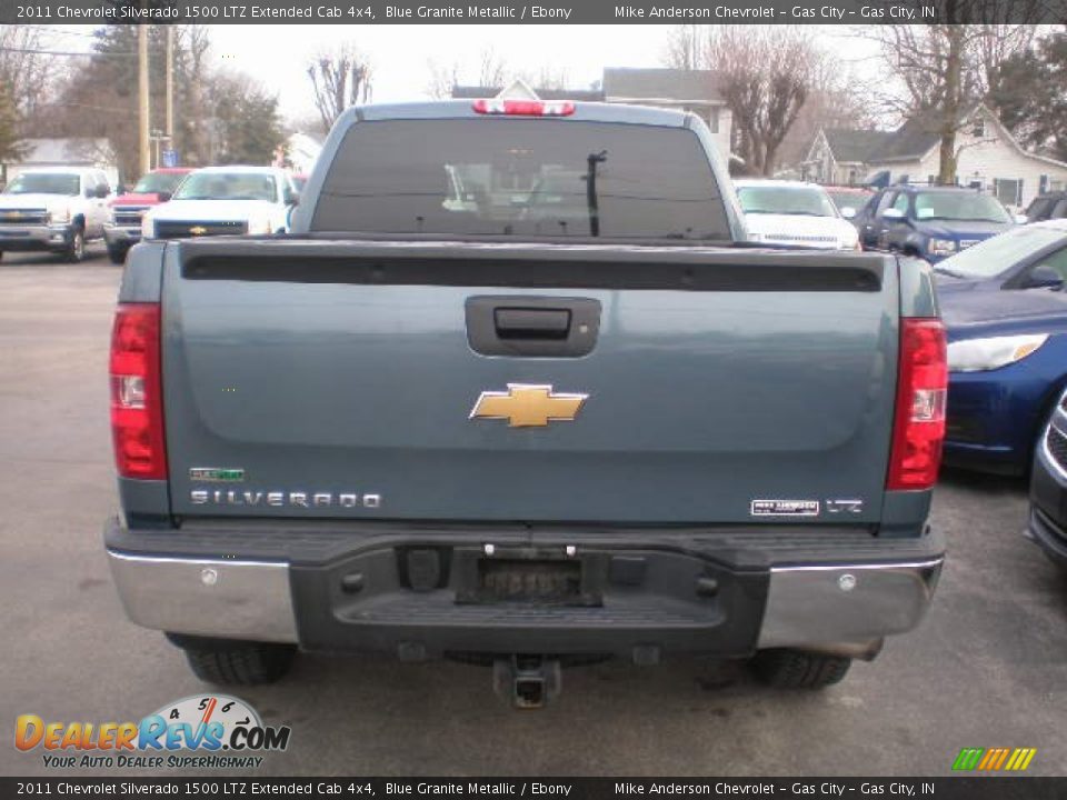 2011 Chevrolet Silverado 1500 LTZ Extended Cab 4x4 Blue Granite Metallic / Ebony Photo #21