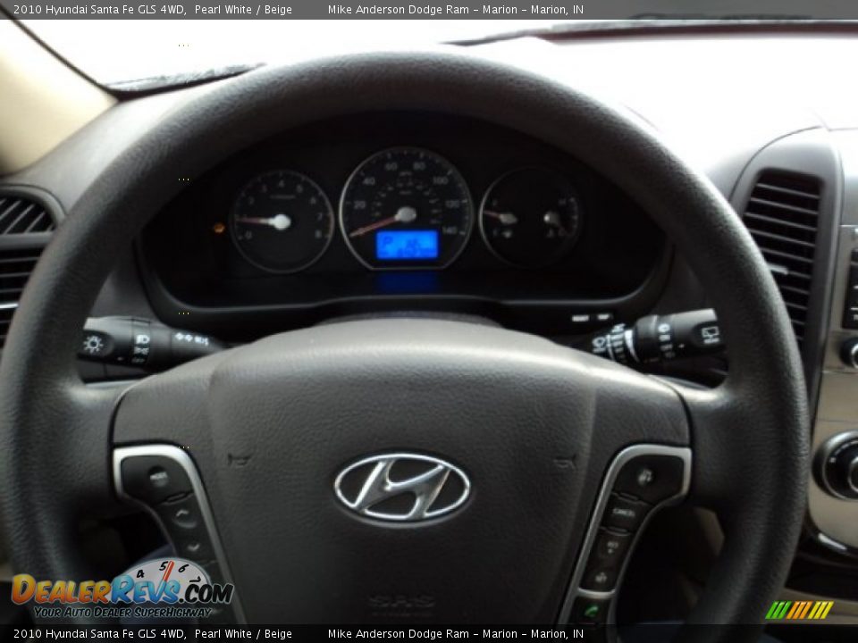 2010 Hyundai Santa Fe GLS 4WD Pearl White / Beige Photo #7