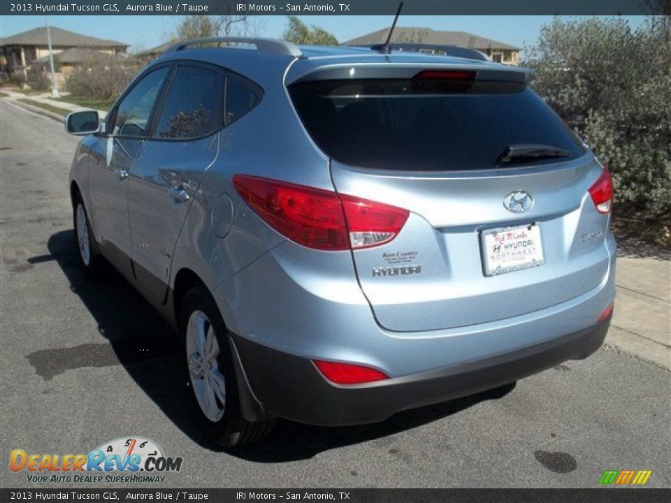 2013 Hyundai Tucson GLS Aurora Blue / Taupe Photo #3