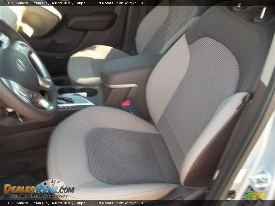 2013 Hyundai Tucson GLS Aurora Blue / Taupe Photo #6