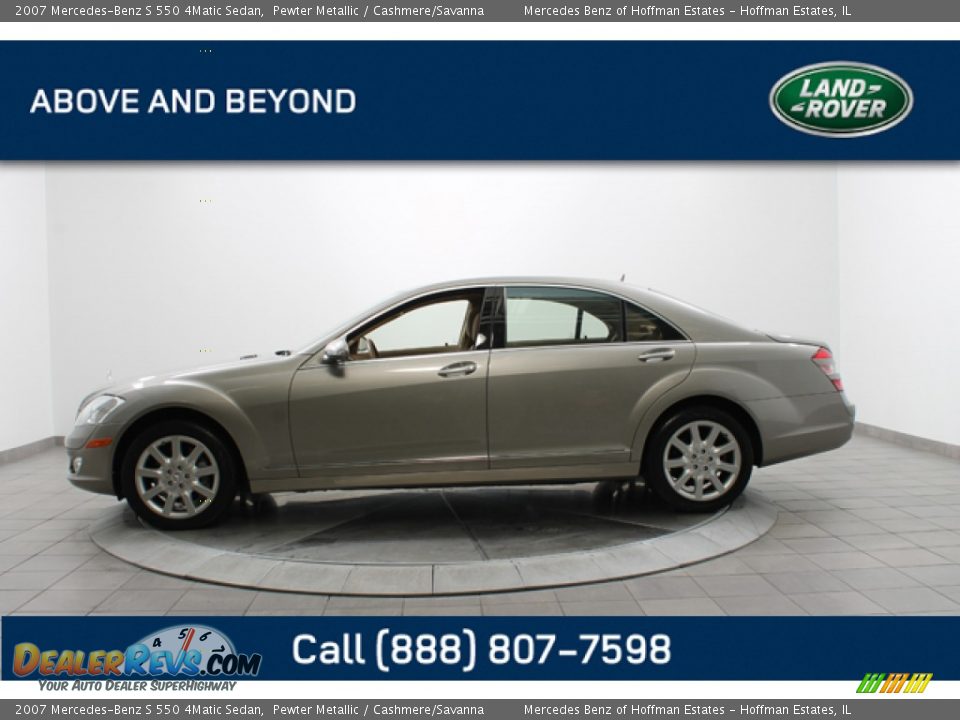 2007 Mercedes-Benz S 550 4Matic Sedan Pewter Metallic / Cashmere/Savanna Photo #2
