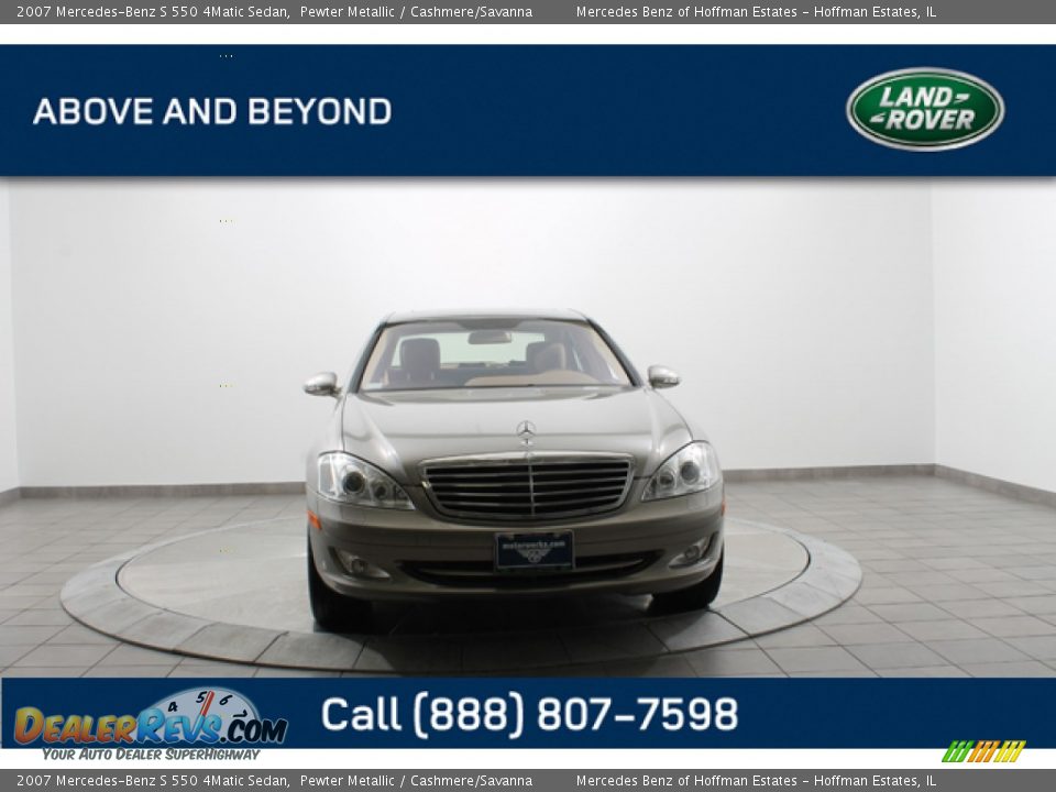 2007 Mercedes-Benz S 550 4Matic Sedan Pewter Metallic / Cashmere/Savanna Photo #3