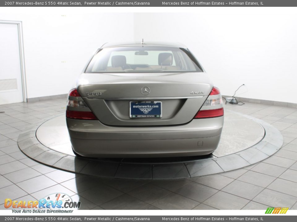 2007 Mercedes-Benz S 550 4Matic Sedan Pewter Metallic / Cashmere/Savanna Photo #4