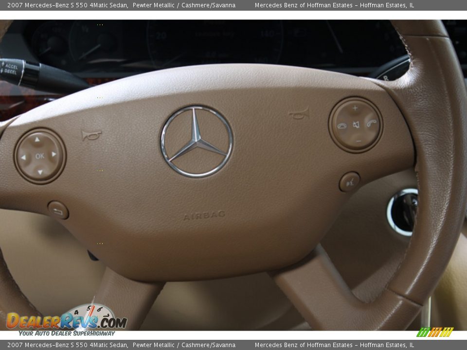2007 Mercedes-Benz S 550 4Matic Sedan Pewter Metallic / Cashmere/Savanna Photo #8