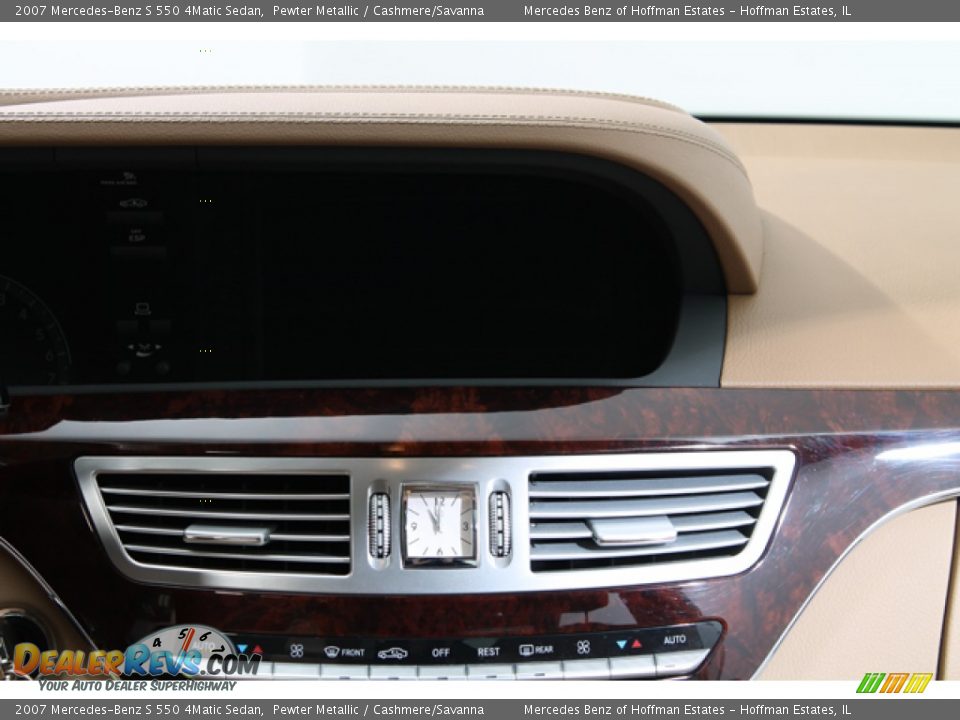 2007 Mercedes-Benz S 550 4Matic Sedan Pewter Metallic / Cashmere/Savanna Photo #10