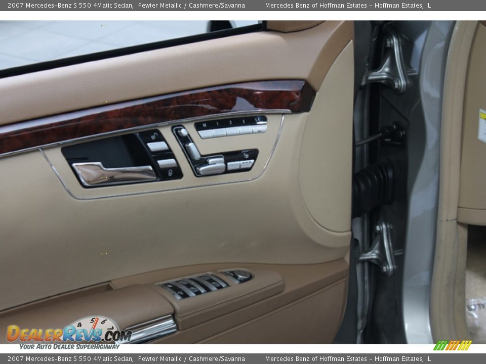 2007 Mercedes-Benz S 550 4Matic Sedan Pewter Metallic / Cashmere/Savanna Photo #17