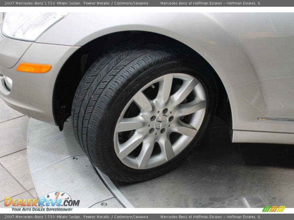 2007 Mercedes-Benz S 550 4Matic Sedan Pewter Metallic / Cashmere/Savanna Photo #26