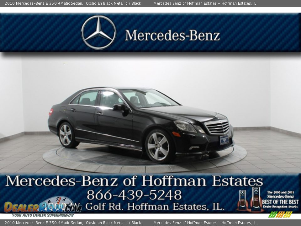 2010 Mercedes-Benz E 350 4Matic Sedan Obsidian Black Metallic / Black Photo #1