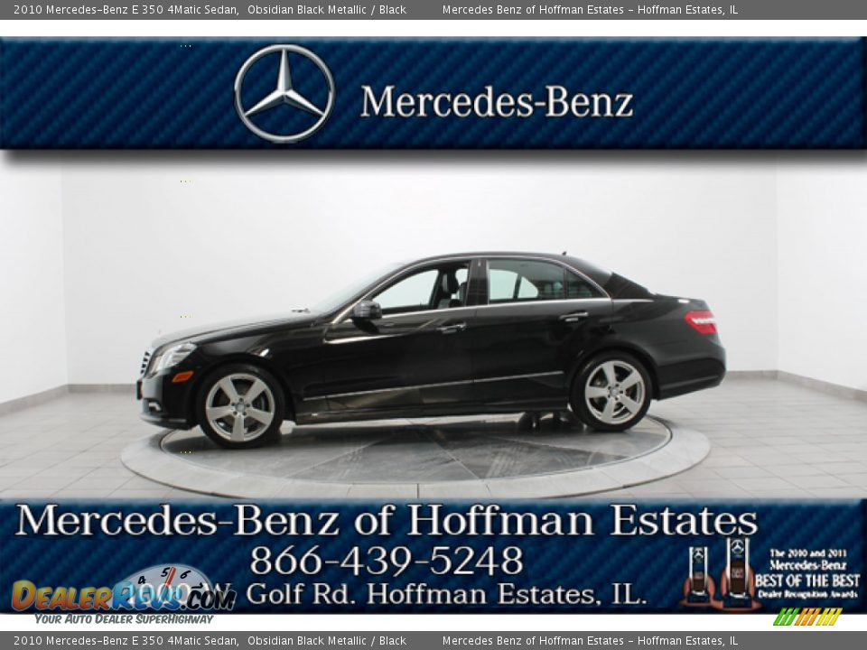 2010 Mercedes-Benz E 350 4Matic Sedan Obsidian Black Metallic / Black Photo #2